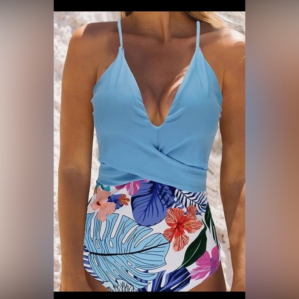Binlowis Like New Push Up Sexy Plunge Swim Suit Large